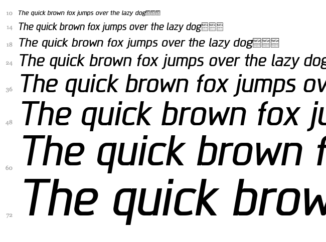 Megi Sans font waterfall